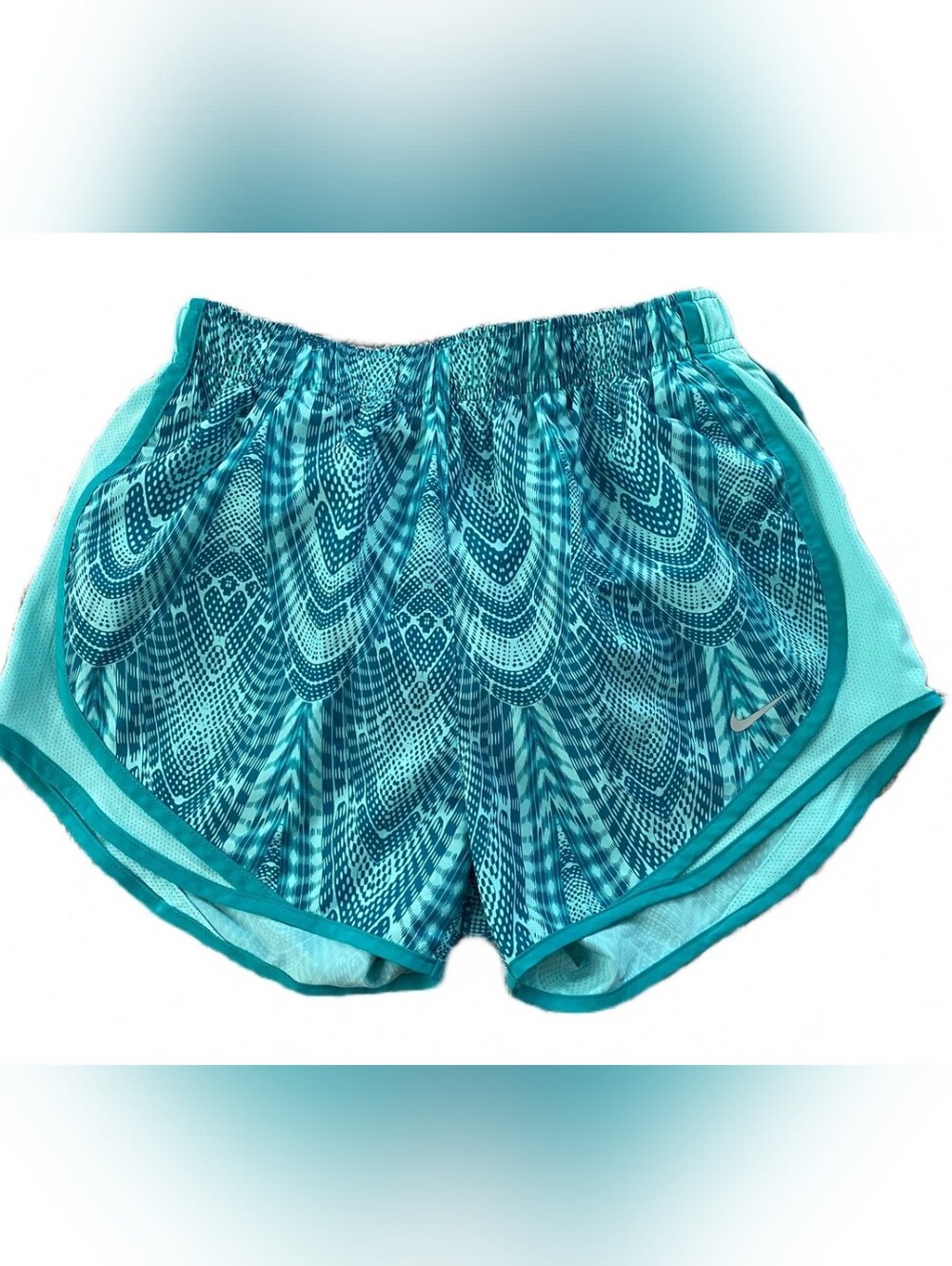 Nike Women’s Teal Patterned Running Shorts